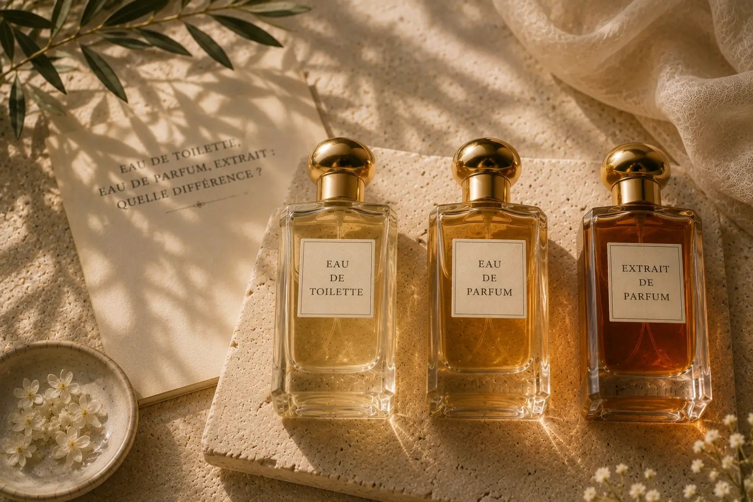 Eau de Toilette, Eau de Parfum, Extrait : quelles différences ?