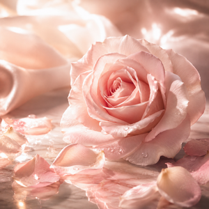 Rose délicate & pétales soyeux