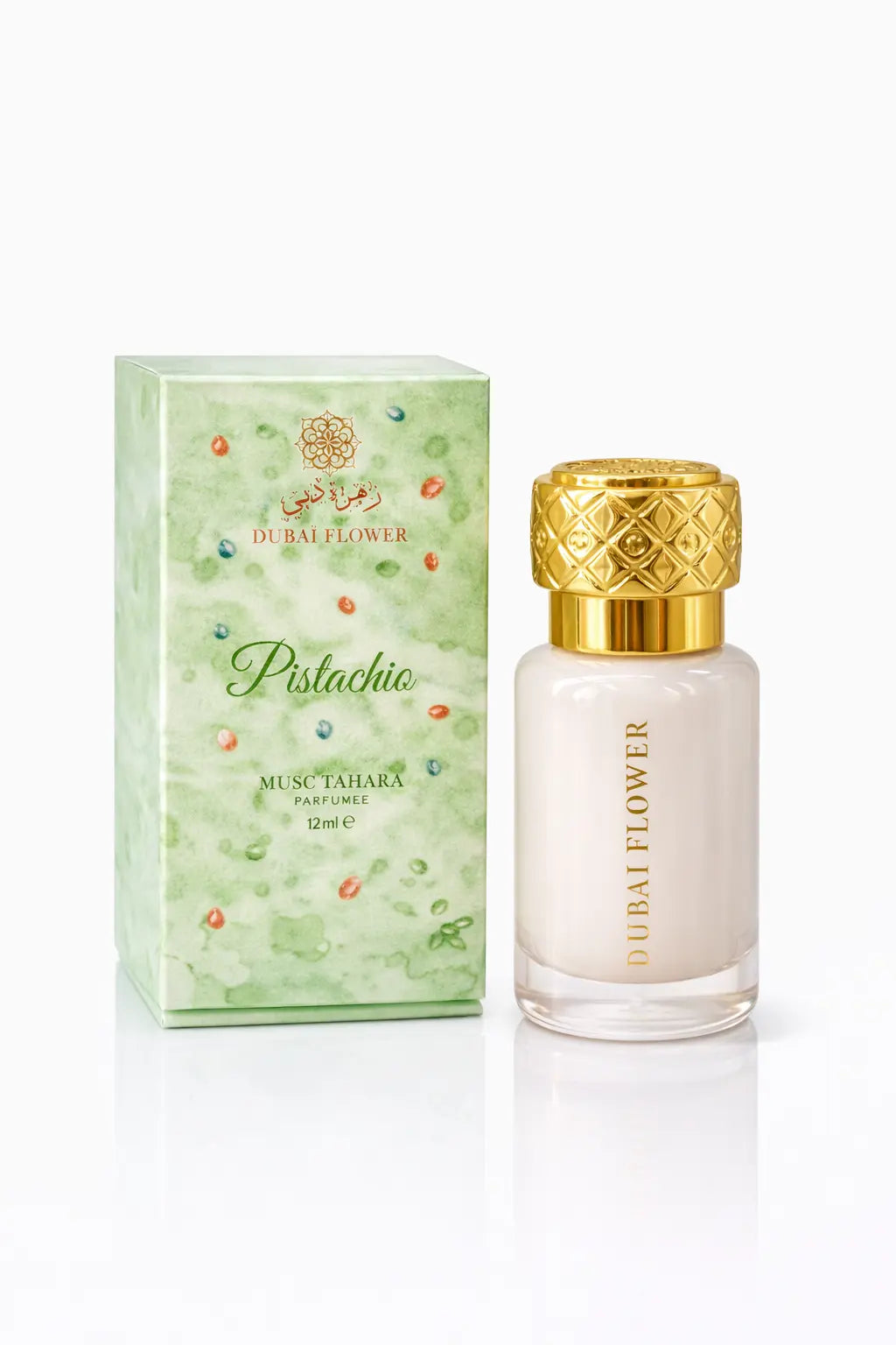 Musc Tahara Pistachio – Dubai Flower | 12 ml Musc gourmand, lacté & propre Parfum grossiste