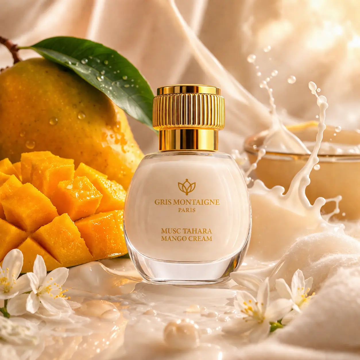 musc tahara mango cream 12 ml Gris Montaigne Paris image sensorielle notes olfactives