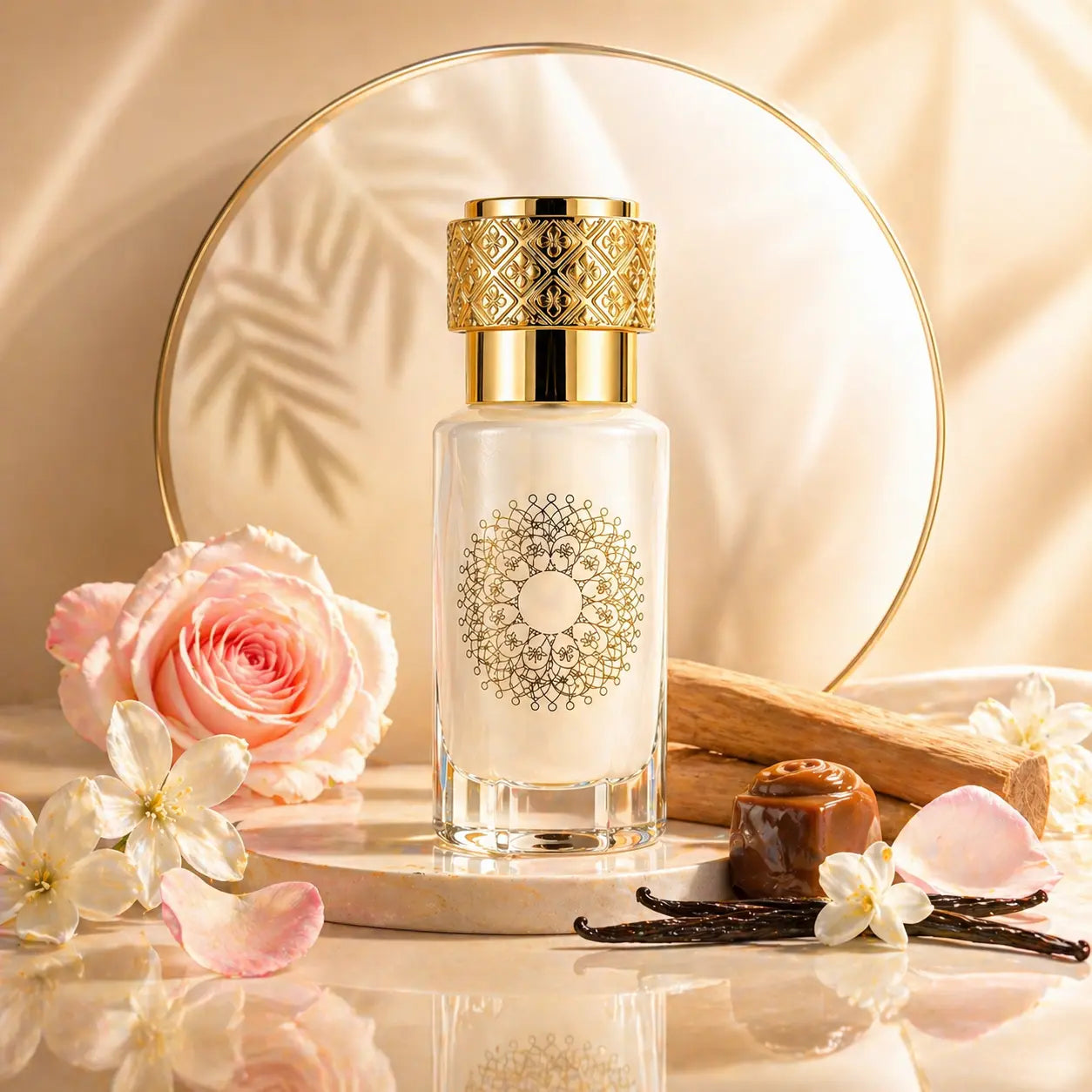 musc tahara rose bonbon gulf fragrance 12 ml image artistique du produit