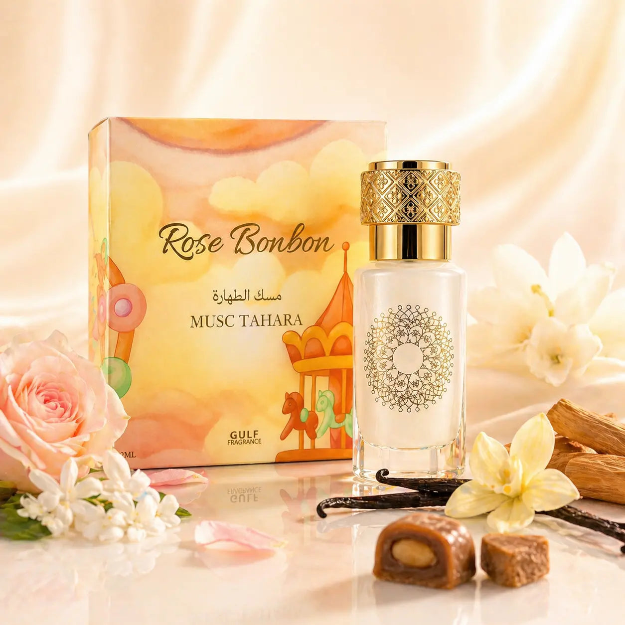 musc tahara rose bonbon gulf fragrance 12 ml image sensorielle note olfactive produit