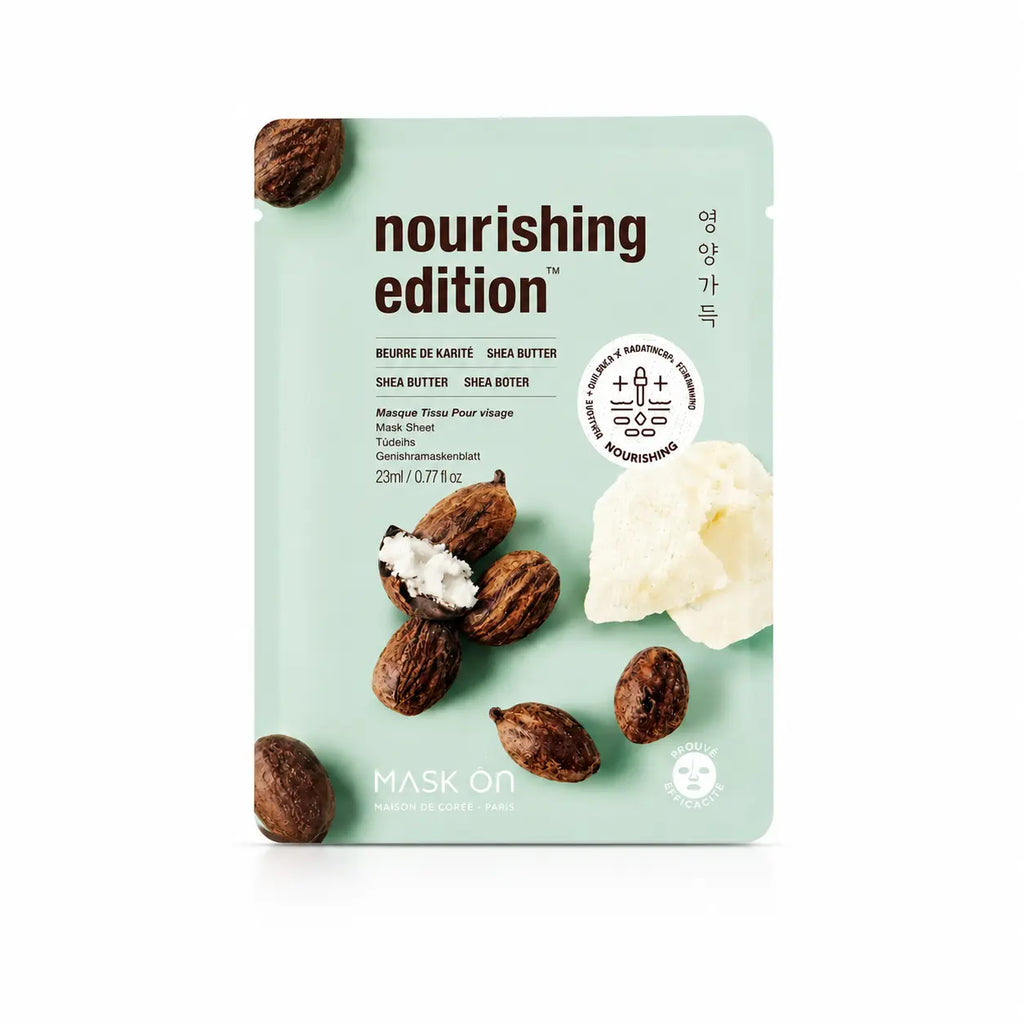 Masque Nourrissant Nourishing Edition – Masque tissu au beurre de karité | Mask On Paris Mask On