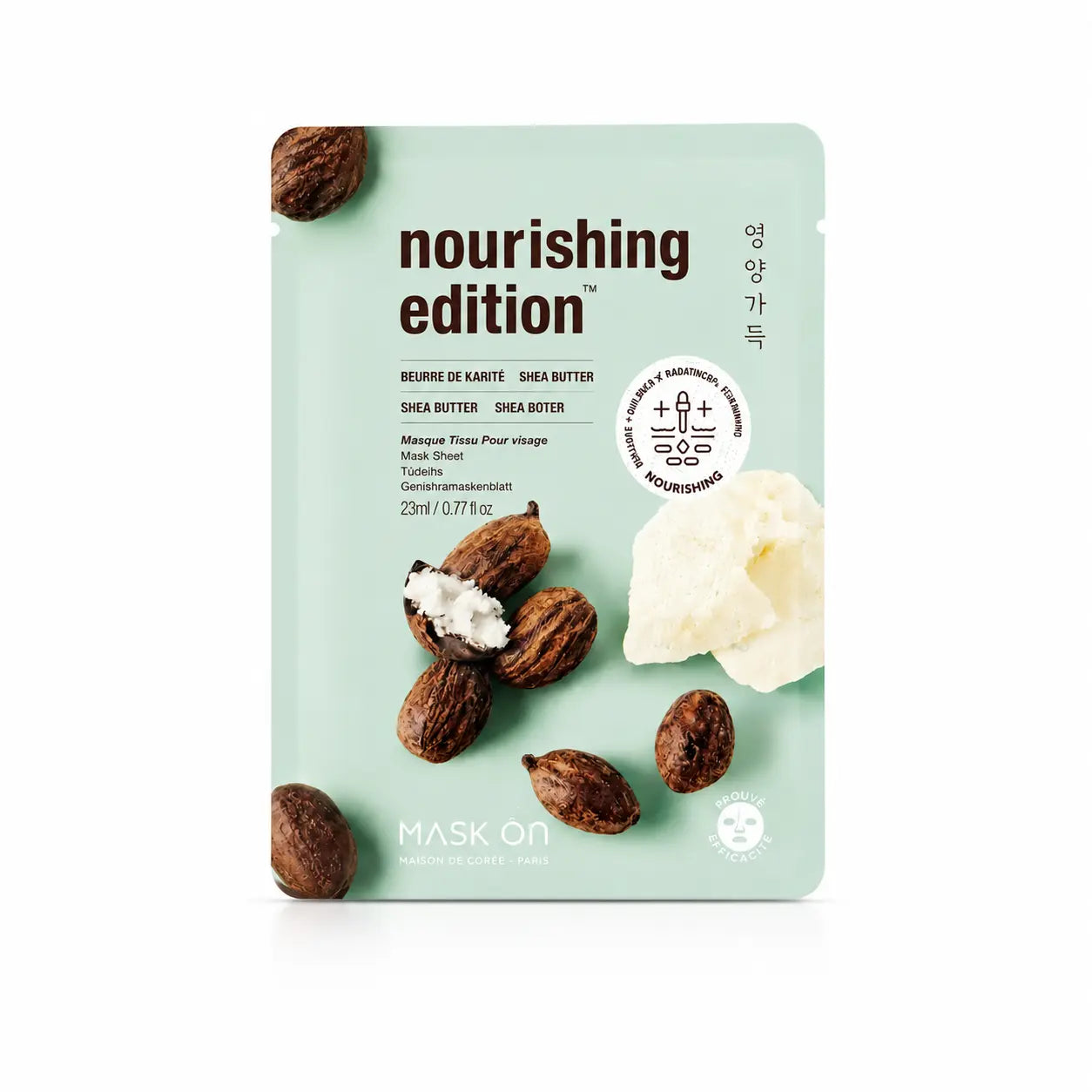 Masque Nourrissant Nourishing Edition – Masque tissu au beurre de karité | Mask On Paris Mask On