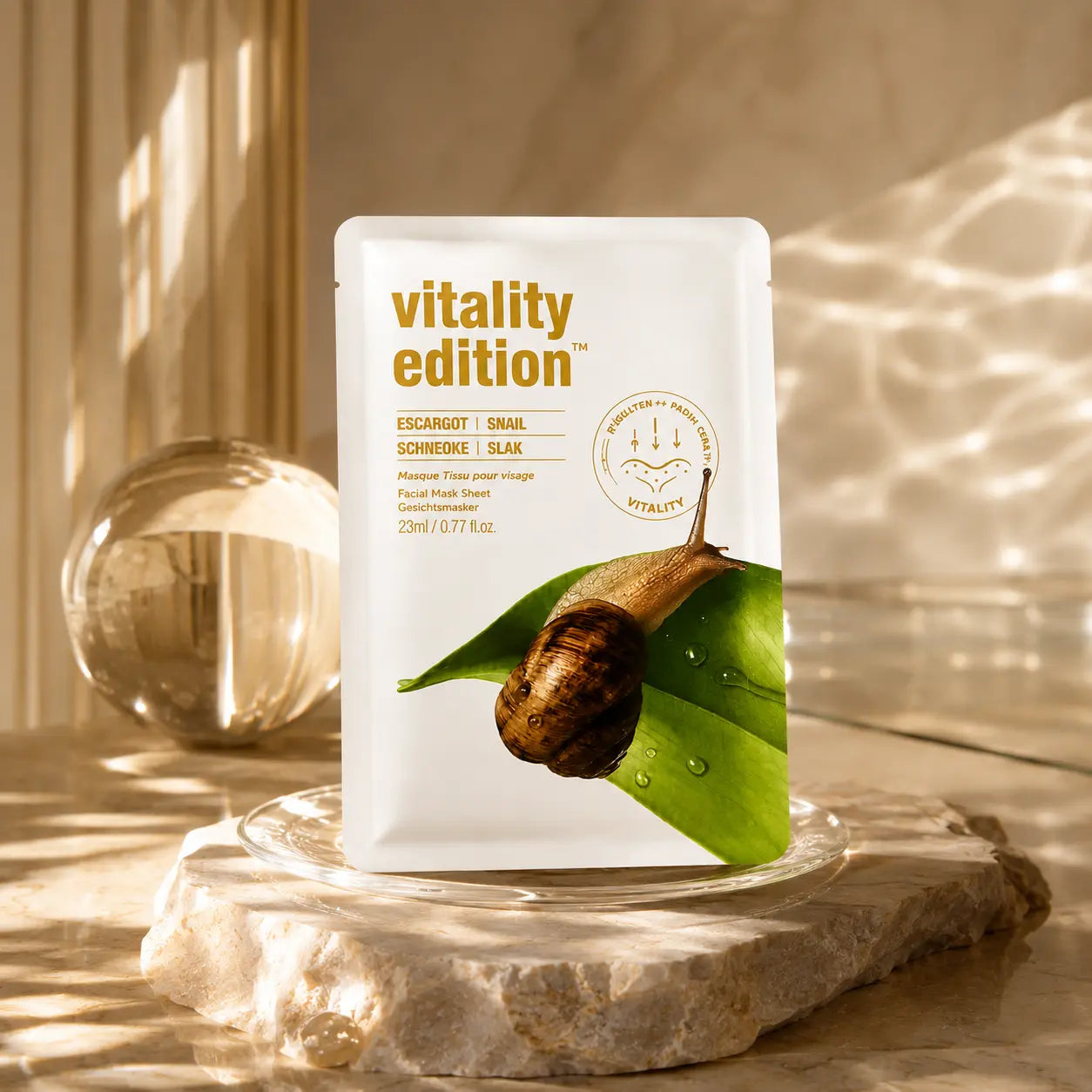 Masque Vitalité Vitality Edition – Masque tissu à l’extrait d’escargot | Mask On Paris Mask On