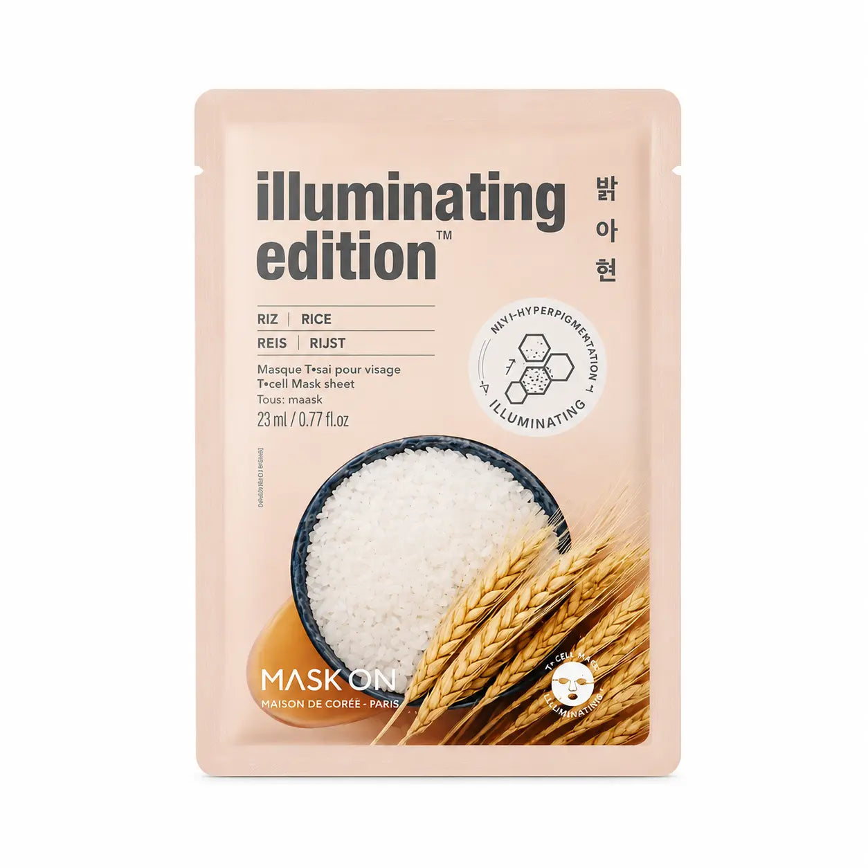 Masque illuminateur Illumination Edition – Masque tissu à l’extrait de riz | Mask On Paris Mask On