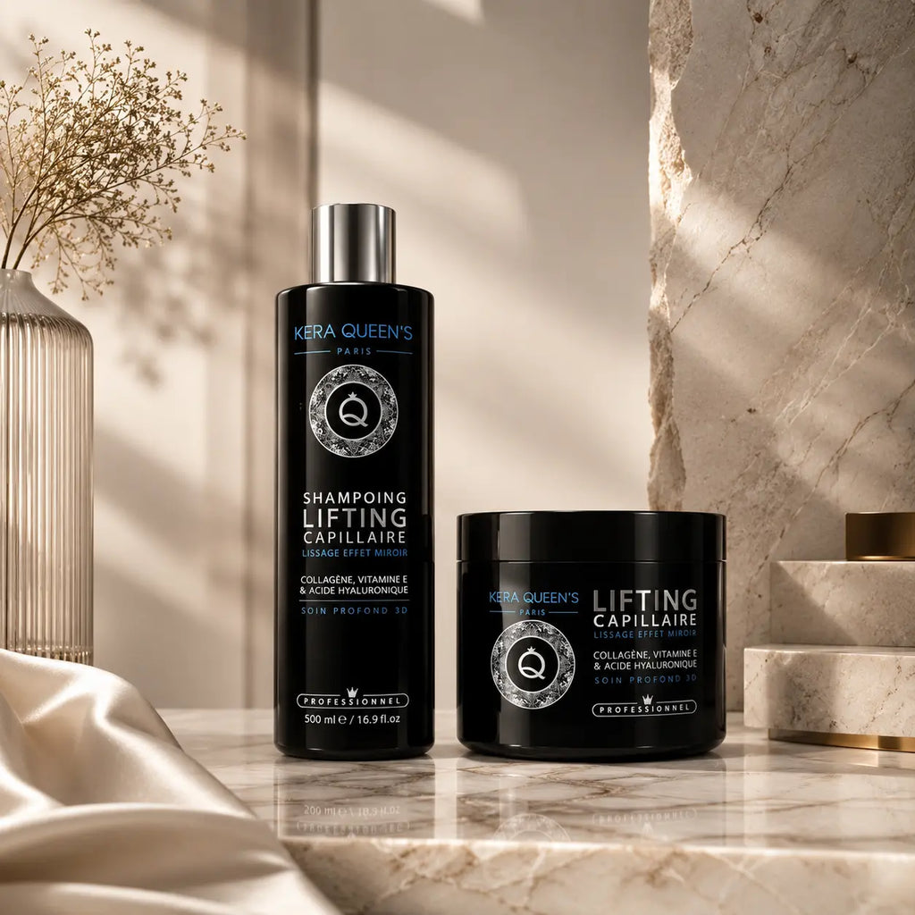 Soin cheveux collagène - Kera Queen’s Gamme lifting collagène, vitamine E & acide hyaluronique Parfum grossiste
