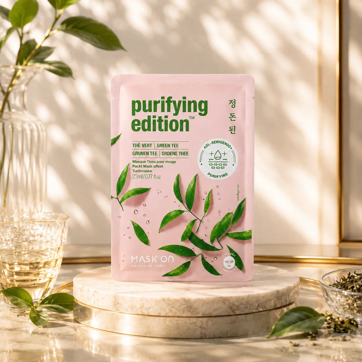 Masque purifiant Purifying Edition – Masque tissu au thé vert | Mask On Paris Mask On