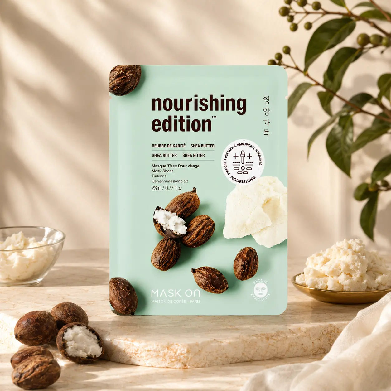 Masque Nourrissant Nourishing Edition – Masque tissu au beurre de karité | Mask On Paris Mask On