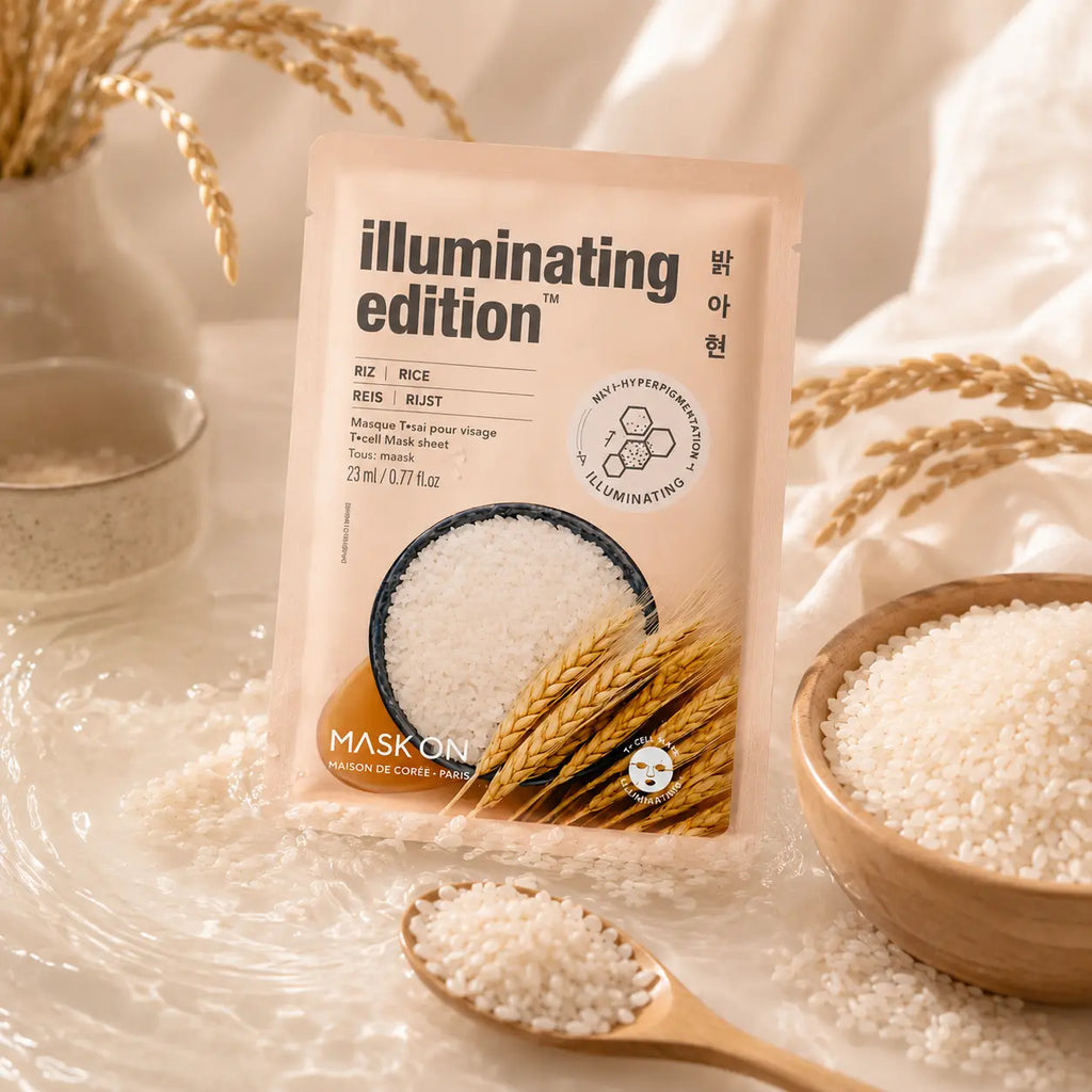 Masque illuminateur Illumination Edition – Masque tissu à l’extrait de riz | Mask On Paris Mask On